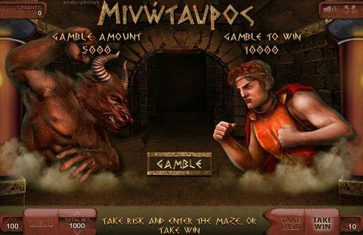 Игра на удвоение онлайн аппарата Minotaurus